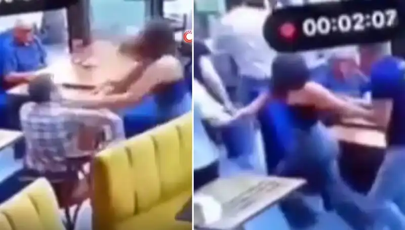 Garsonla Tartışma Sonrası Tokat Atan Müşteri, Feci Bir Şekilde Dövüldü